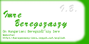 imre beregszaszy business card